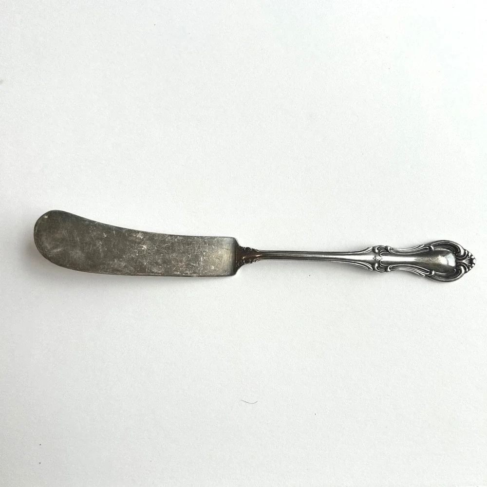 International Silver Joan of Arc Master Butter Spreader Knife Sterling 7